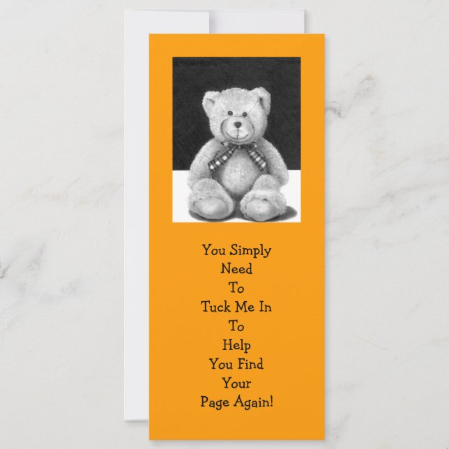 Teddy Bear BOOK MARK: Pencil Artwork (正面)