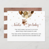 Teddy Bear Book Request Baby Shower Enclosure (正面/裏面)
