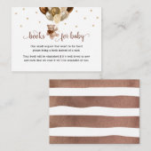 Teddy Bear Book Request Baby Shower Enclosure エンクロージャーカード (正面/裏面)