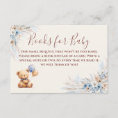 Teddy Bear Books for Baby Shower Enclosure エンクロージャーカード (正面)