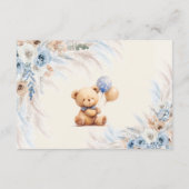 Teddy Bear Books for Baby Shower Enclosure エンクロージャーカード (裏面)