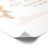 Teddy Bear Boy赤ちゃんシャワーベビーは甘いサイン ポスター (角)