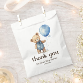 Teddy Bear Boy Baby Showerありがとう フェイバーバッグ