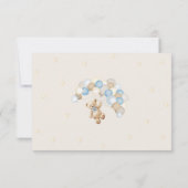 Teddy Bear Boy Baby Shower サンキューカード (裏面)