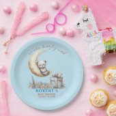 Teddy Bear Boy We Can Bearly Wait  Paper Plate ペーパープレート (パーティー)