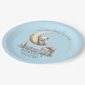 Teddy Bear Boy We Can Bearly Wait  Paper Plate ペーパープレート (アングル)