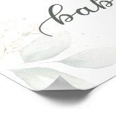 Teddy Bear Boy Welcome Baby Shower Poster ポスター (角)