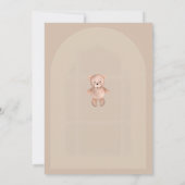 Teddy Bear Brown Baby Shower  招待状 (裏面)
