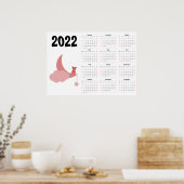 Teddy Bear Calendar 2022ポスター – 日曜日スタート ポスター (キッチン)