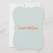 Teddy Bear Childish Birthday Invitation Card  招待状 (裏面)