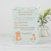 Teddy Bear Childish Birthday Invitation Card  招待状 (スタンド正面)