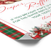 Teddy Bear Christmas Baby Shower Diaper Raffle ポスター (角)