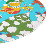 Teddy Bear Christmas: Kid-フレンドリー Pattern. カッティングボード (角)