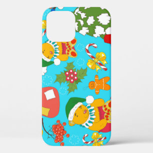 Teddy Bear Christmas: Kid-フレンドリー Pattern. iPhone 12ケース