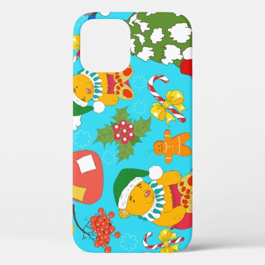 Teddy Bear Christmas: Kid-フレンドリー Pattern. Case-Mate iPhoneケース (裏面)