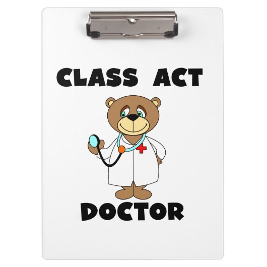 Teddy Bear Class Act Doctor Clipboard クリップボード (正面)