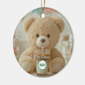 Teddy Bear Coffee 2025 Christmas セラミックオーナメント (左)