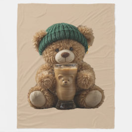 Teddy Bear Cold Brew フリースブランケット