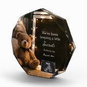 Teddy Bear Cozy Night Pregnancy Announcement gift フォトブロック (右)