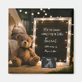 Teddy Bear Cozy Night Pregnancy Announcement gift マグネット (正面)