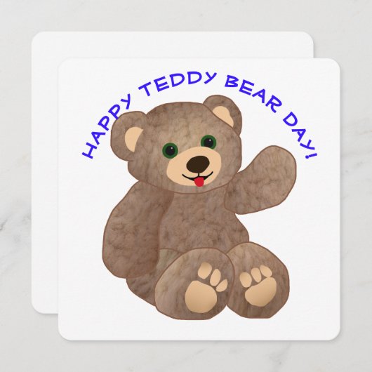 Teddy Bear Day 招待状 (正面/裏面)