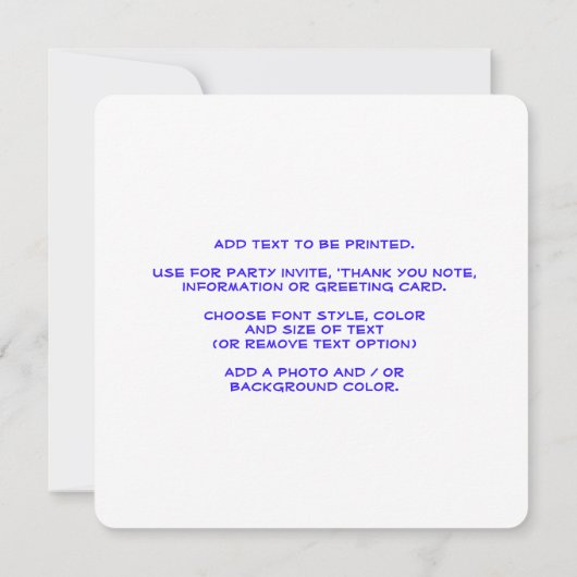 Teddy Bear Day 招待状 (裏面)