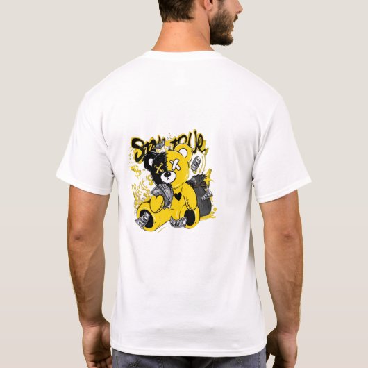 teddy bear design tshirt tシャツ (裏面)