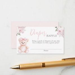 Teddy Bear Diaper Raffle Card エンクロージャーカード