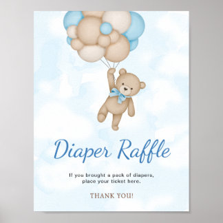 Teddy Bear Diaper Raffle Poster ポスター