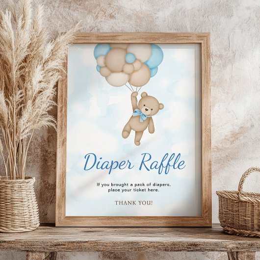 Teddy Bear Diaper Raffle Poster ポスター