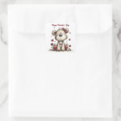 Teddy Bear Duo with Heart Accents Envelope Seals スクエアシール (バッグ)