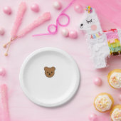 Teddy Bear Face ペーパープレート (パーティー)