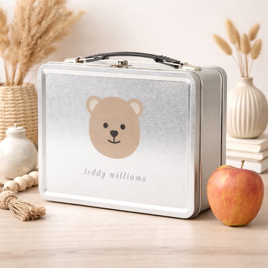 Teddy Bear Face メタルランチボックス