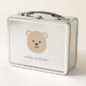 Teddy Bear Face メタルランチボックス (正面)