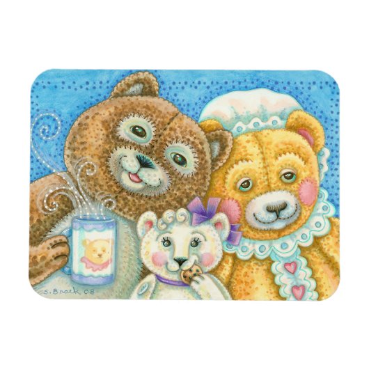 TEDDY BEAR FAMILY MAGNET カスタマイズ * マグネット (横)