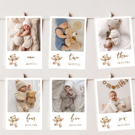 Teddy Bear First Anniversary Photo Banner Card シーズンカード