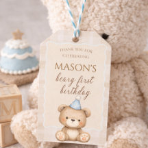 Teddy Bear First Birthday Invitation, Beary First 