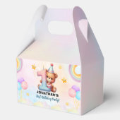 Teddy Bear First Birthday Party | Rainbow フェイバーボックス (裏面)