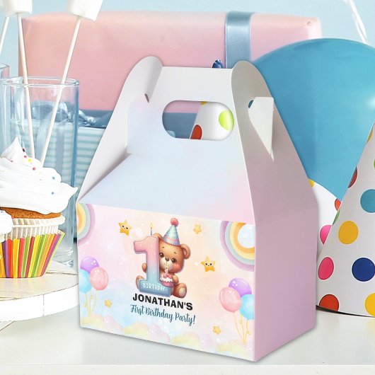 Teddy Bear First Birthday Party | Rainbow フェイバーボックス