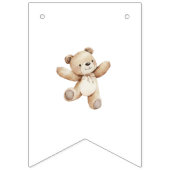Teddy Bear First Birthday Photo Party  バンティングフラッグ (第1の旗)