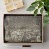 Teddy Bear Friends埋め最高の込みワードクラウド 薄葉紙 (ギフト)