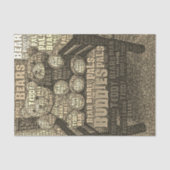 Teddy Bear Friends埋め最高の込みワードクラウド 薄葉紙 (正面)