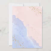 Teddy Bear Genderのリビールパーティー 招待状 (裏面)