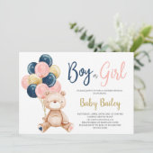 Teddy Bear Genderの表示 招待状 (スタンド正面)