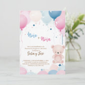 Teddy Bear Genderスペインのが彼または彼女を明らかにする 招待状 (スタンド正面)