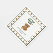Teddy Bear Gender Neutral Minimalist Baby Shower スタンダードランチョンナプキン (角)