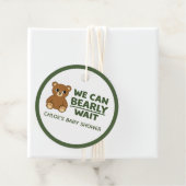 Teddy Bear Gender Neutral Minimalist Baby Shower フェイバータグ (インサイチュ)