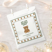Teddy Bear Gender Neutral Minimalist Baby Shower フェイバーバッグ (クリップ留めされた状態)