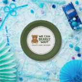 Teddy Bear Gender Neutral Minimalist Baby Shower ペーパープレート (パーティー)