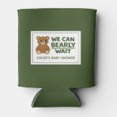 Teddy Bear Gender Neutral Minimalist Baby Shower 缶クーラー (正面)